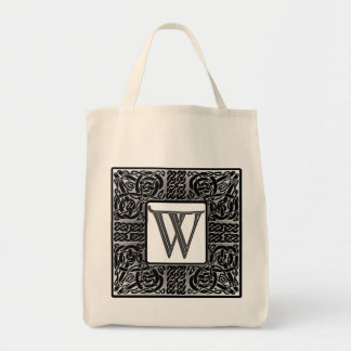 Bolsa Tote Monograma Celular de Prata "W"