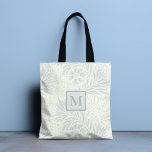 Bolsa Tote Monograma Cinza Vintage Padrão Floral | Botânica<br><div class="desc">Este design floral vintage apresenta flores de cinza macia e folhagem com seu monograma. Personalize editando o texto na caixa de texto. Elegante e na moda. #floral #flores #foliage #botânico #vintage #boêmia #cinza #cinza #creme #na moda #elegante #trendy #design #designer #style #interiordesign #decor #home #homedecor #office #work #escolar #têxtil #standard...</div>