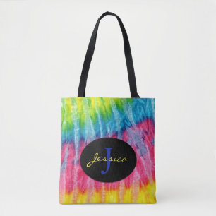 Bolsa Tote Monograma Colorido Tie Dye Bright