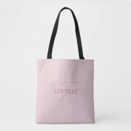 Bolsa Tote Monograma com Aparência Elegante | Dourado Rosa