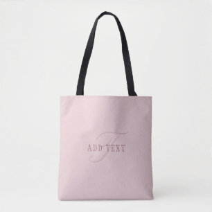 Bolsa Tote Monograma com Aparência Elegante   Dourado Rosa