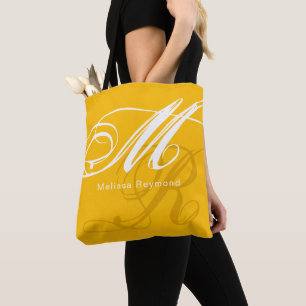 Bolsa Tote Monograma completo amarelo espectral