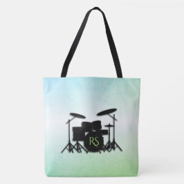 Bolsa Tote Monograma Conjunto de Tambores Verde