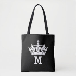 Bolsa Tote Monograma Coroa Branca Personalizado