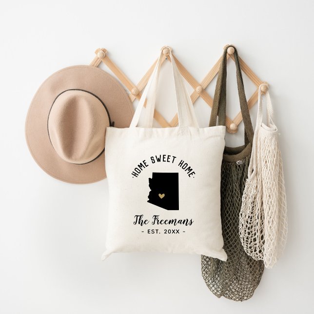Bolsa Tote Monograma da família Arizona Home Sweet (Criador carregado)