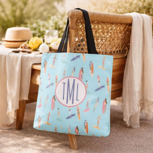 Bolsa Tote Monograma da Surfer Girl