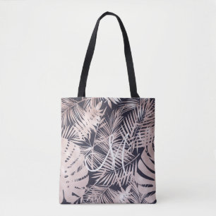 Bolsa Tote monograma das folhas tropicais de folhas de folhas