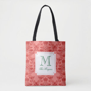 Bolsa Tote Monograma de Ananás de Natal Festivo