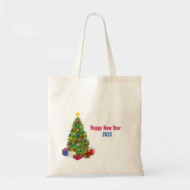Bolsa Tote Monograma de árvore de Natal - Tote Bag (Frente)