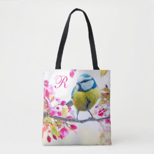 Bolsa Tote Monograma de Aves e Blogues