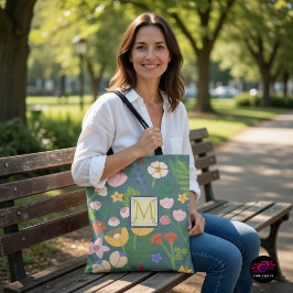 Bolsa Tote Monograma de Botânica primavera