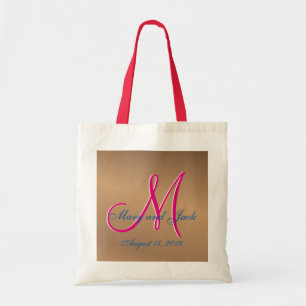 Bolsa Tote Monograma de bronze da luz 3d