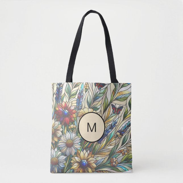 Bolsa Tote Monograma de Campo de Design de Vidro Obtido (Frente)
