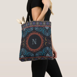 Bolsa Tote Monograma de Elegância de eterno tradicional