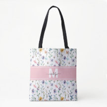 Monograma de Flor Silvestre Elegante