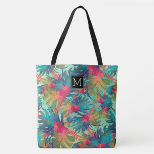 Bolsa Tote Monograma de Folhas Tropicais
