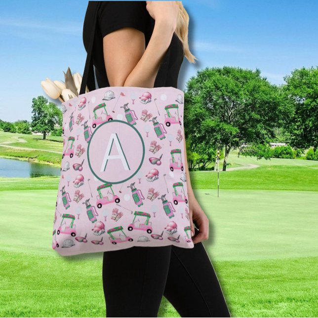 BOLSA TOTE MONOGRAMA DE GOLFER NA MODA LADY PERSONALIZADA (Criador carregado)