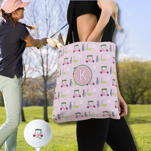BOLSA TOTE MONOGRAMA DE GOLFER NA MODA LADY PERSONALIZADA (Criador carregado)