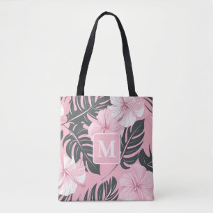 Bolsa Tote Monograma de Hibiscus Tropical