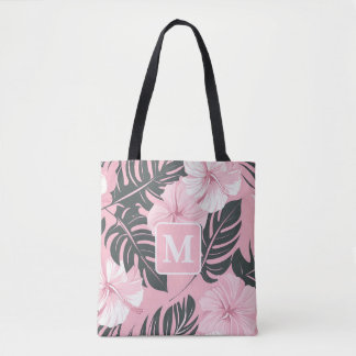 Bolsa Tote Monograma de Hibiscus Tropical