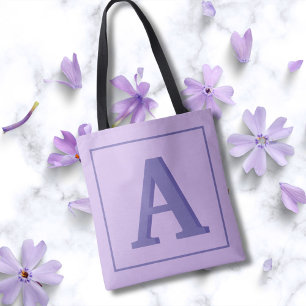 Bolsa Tote Monograma de lavanda Inicial