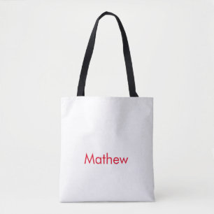 Bolsa Tote monograma de letra inicial simples adicione seu no