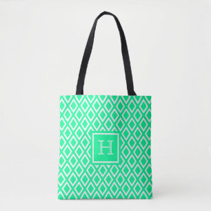 Bolsa Tote Monograma de losango verde Neo Mint