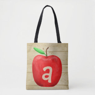 Bolsa Tote Monograma de Maçã Vermelha