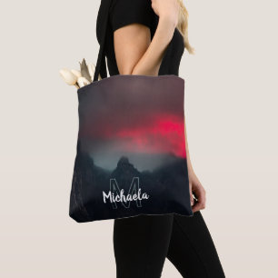 Bolsa Tote Monograma de nuvens, neblina e montanhas