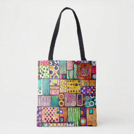 Bolsa Tote Monograma de padrão de Abstrato moderno