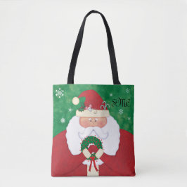 Bolsa Tote Monograma de Papais noeis da véspera de Natal