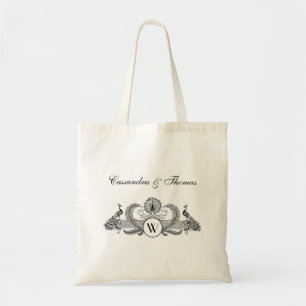 Bolsa Tote Monograma de Pavões Vintage