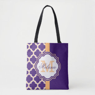 Bolsa Tote Monograma de Quatrefoil Puro
