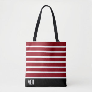 Bolsa Tote Monograma de RM listrado