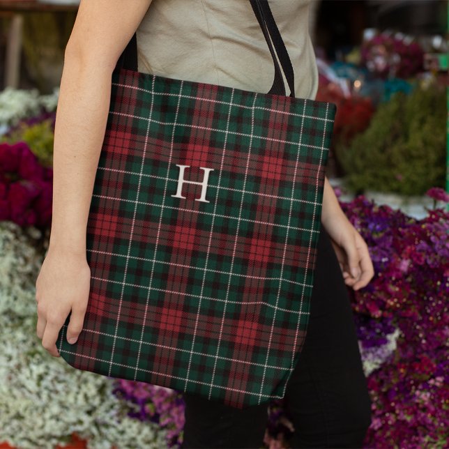 Bolsa Tote Monograma de Tartan Foliday (Criador carregado)