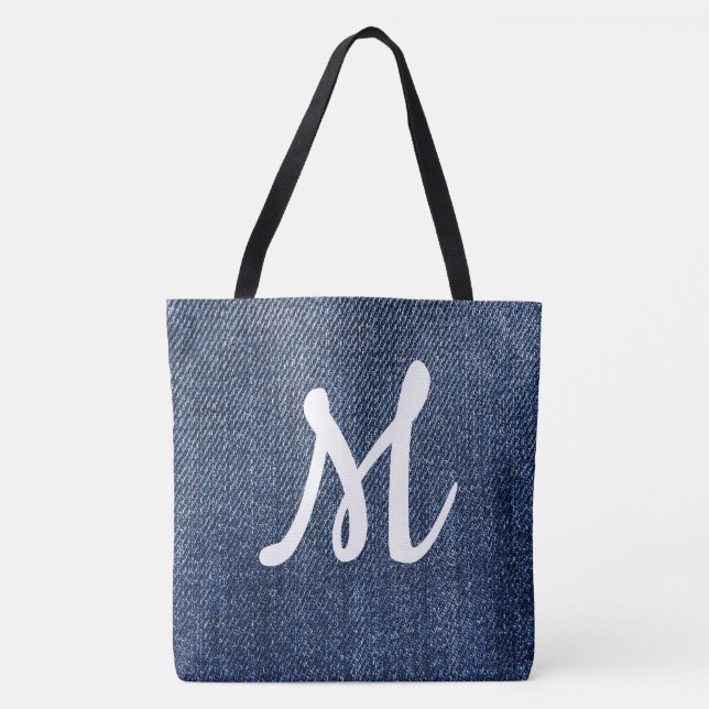 Bolsa Tote Monograma Denim (Frente)