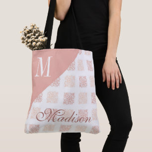 Bolsa Tote Monograma do Nome Inicial da Rapariga de Tendênci