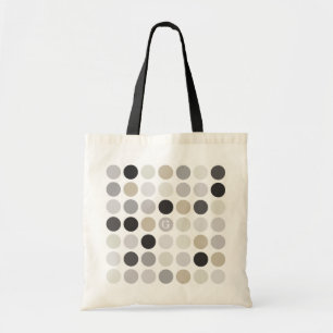 Bolsa Tote Monograma do padrão branco preto moderno das bolin