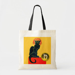 BOLSA TOTE MONOGRAMA DO PARTIDO BLACK CAT HALLOWEEN
