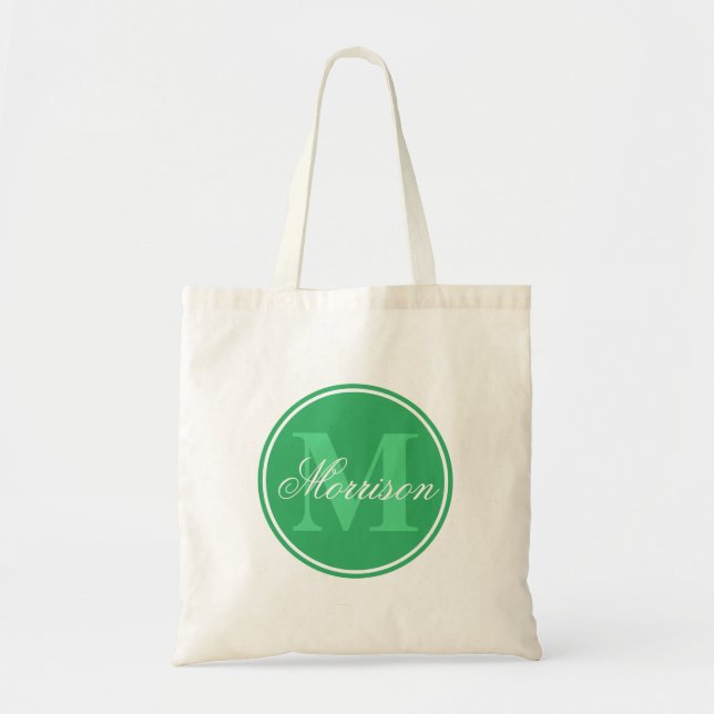 Bolsa Tote Monograma do Prestige Verde (Frente)