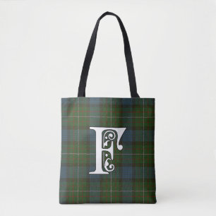Bolsa Tote Monograma do Tartan do clã de Ferguson