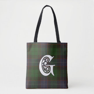 Bolsa Tote Monograma do Tartan do clã de Galbraith