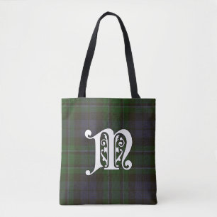 Bolsa Tote Monograma do Tartan do clã de MacCallum