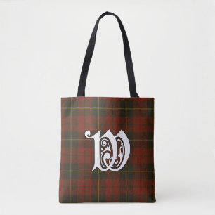 Bolsa Tote Monograma do Tartan do clã de Wallace