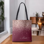 Bolsa Tote Monograma Dourado de Brilhante Rosa Rosa Rosa Rosa<br><div class="desc">Rosa Dourada,  Rosa Rosa Rosa Rosa Rosa Rosa,  Brilhante,  Faaux Sparkle e Glitter Elegante Monograma Bag. Este Livro Bag pode ser personalizado para incluir seu nome inicial e próprio e ser dado como presente para o Natal,  Doce 16 Aniversário,  Chá de panela ou Casamento.</div>