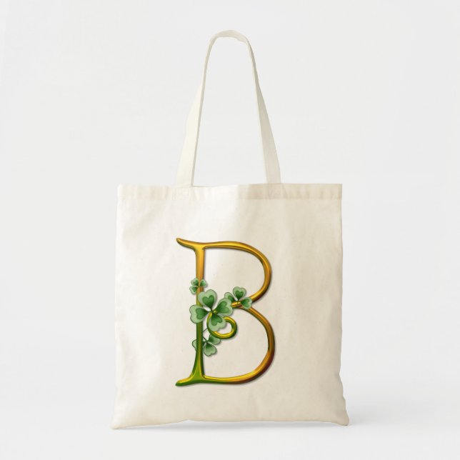 Bolsa Tote Monograma Dourado irlandês B (Frente)