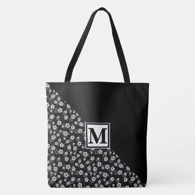 Bolsa Tote Monograma e Margaridas (Frente)