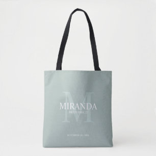 Bolsa Tote Monograma e nome da Bridesmaid Personalizada