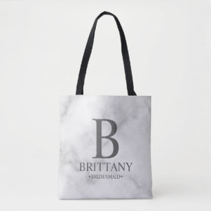 Bolsa Tote Monograma e nome da Elegante Personalizada Bridesm