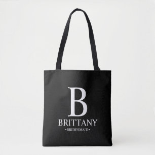 Bolsa Tote Monograma e nome da Elegante Personalizada Bridesm